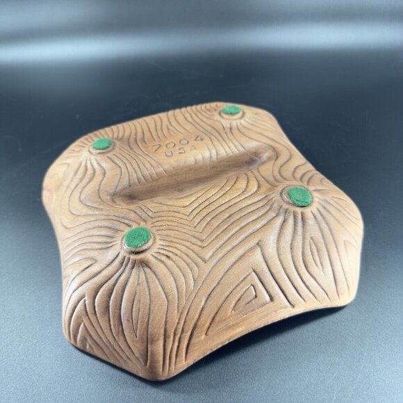 Vintage Sequoia Ware Ashtray Dish Green Brown USA Pottery Dish Plate Ceramic VTG - Picture 6 of 12